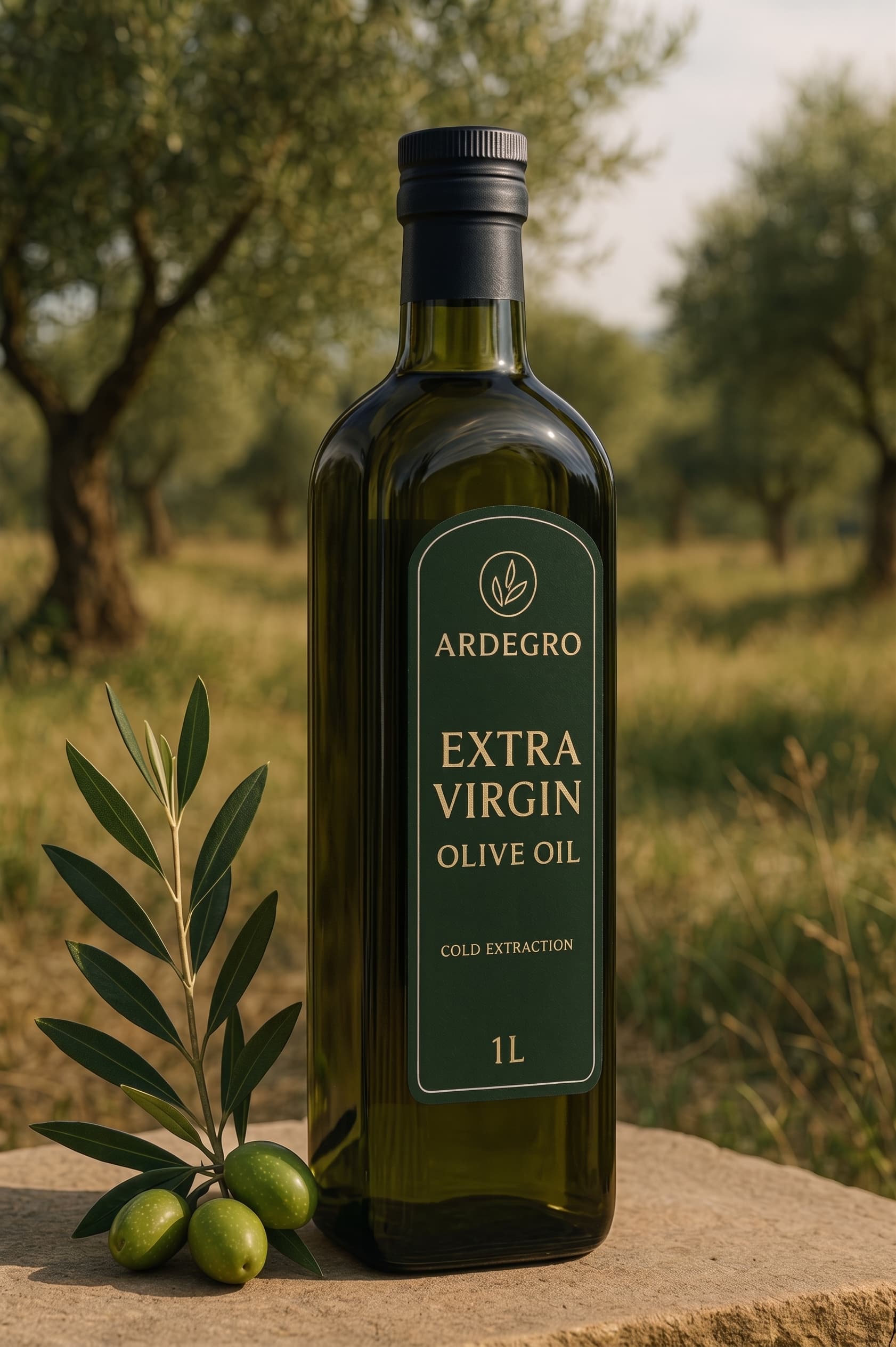 ARDEGRO Extra Virgin Olive Oil 1L Cold Extraction